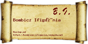 Bombicz Ifigénia névjegykártya